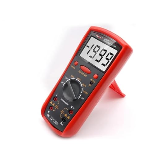 High Precision Insulation Resistance Tester, VC60B+Digital megohmmeter Insulation Tester, Electronic Shake Table, VC60B+(1000V 2G Ω) (with Pointer Cloth Package), Red+Black