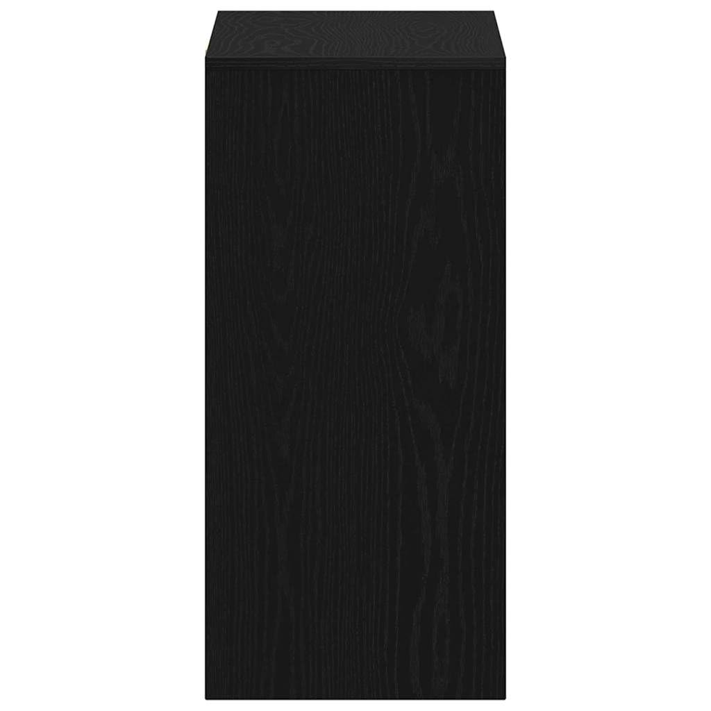 Scrivania con mensola nera, effetto rovere, in legno, 102,5 x 35 x 75 cm, compatta, per PC, ufficio, laptop, postazione di lavoro con spazio per casa, ufficio e gaming