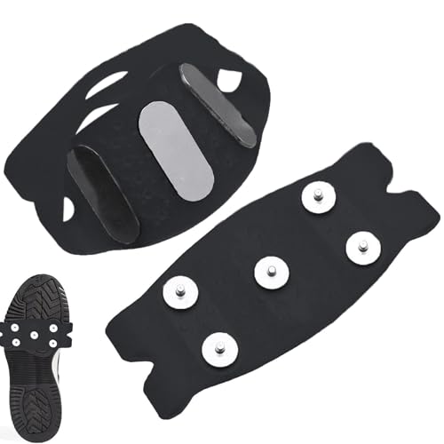 Gripper Spikes For Shoes - Manganese Steel Plate, 3 Inch External Traction Crampon, Weatherproof Outdoor Walking Component, Clea