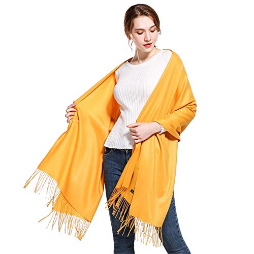Women Imitation Cashmere Scarf Pashmina Tassel Shawl Wrap Soft Scarves2