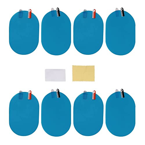 LIANCHEN 8 Stück 100×150mm spiegelfolie fenster regenabweiser autoscheiben auto fensterfolie regenfolie autospiegel für Verschiedene Fahrzeugrückspiegel, PKW, Van, SUV