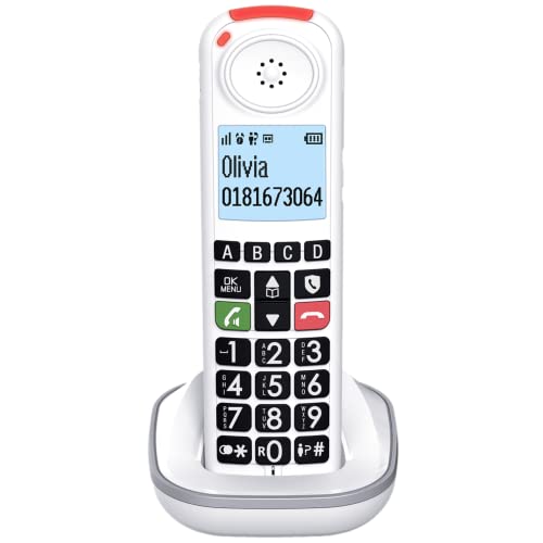 Swissvoice Additional Cordless Handset - Compatible with 2355 and 3355 Big Button Phone for Elderly Systems - Loud Phones for Hard of Hearing