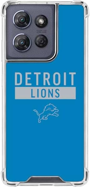Skinit Clear Phone Case Compatible with Moto G 5G (2025) - Officially Licensed NFL Detroit Lions Helmet Design