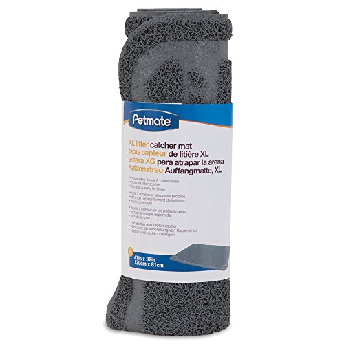 Petmate Litter Catcher Mat Extra Large, Grey, Model:22990 47X32X0.25 Inch (Pack Of 1) #TOP2