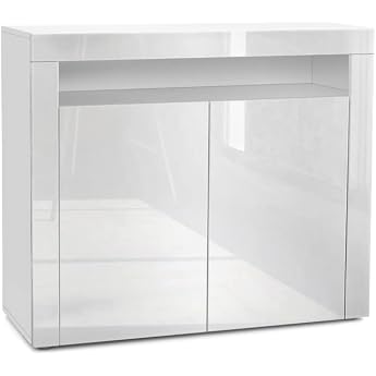 Vladon Valencia Chest of Drawers Sideboard White