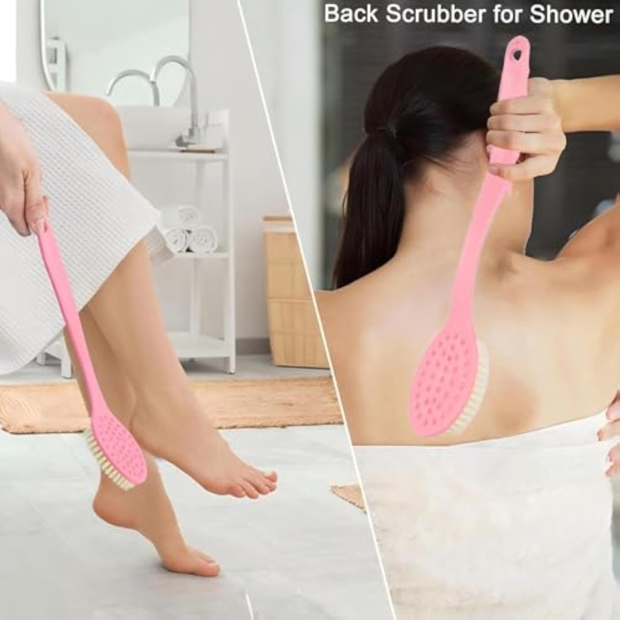 Body Shower Brush Back Scrubber, 2 Pack