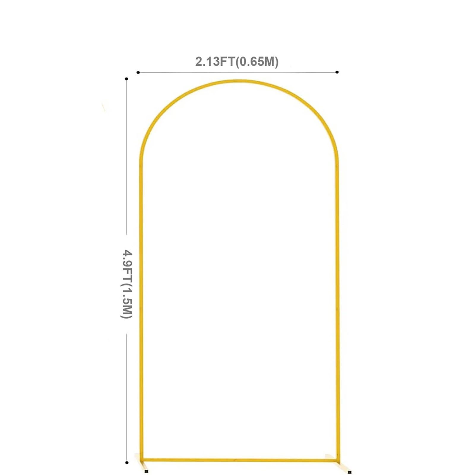 Metalowa ramka z koroną, Stojak na łuk ślubny 1 szt. Złoty stojak na łuk metalowa rama dekoracja na wesele urodziny rama łukowa(5ft(65x150cm))