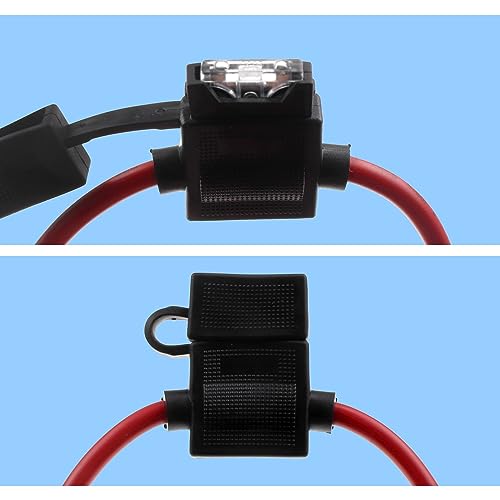 ZOOKOTO Inline Fuse Holder 25A,12 AWG Gauge Wire Car Auto Blade Fuse Waterproof