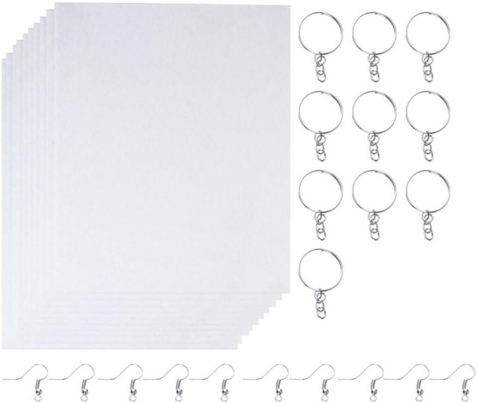 ELEOUTI DIY Heat Shrinkable Sheets 20 Pieces Craft Kit for Charms Xmas