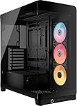 CORSAIR FRAME 4500X RS-R ARGB Panoramic Glass Mid-Tower PC Case – InfiniRail Mounting System, Fits Dual 360mm Radiators, GPU Anti-Sag, 3x RS120R Fans Included – Black