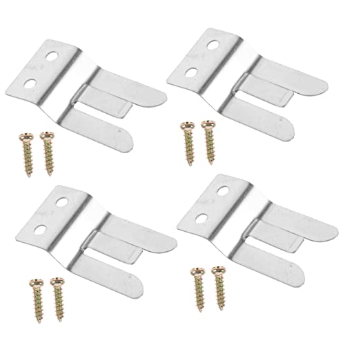 Toddmomy Mic Stand Phone Holder 4 Pack Metal Mic Holders for Radio Microphones Ft1807/ft7900/ft8800/ft1907/ft8900 Screws