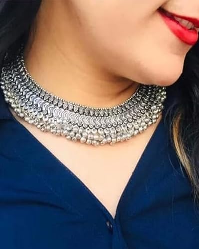 Premium Quality German Necklace Beautiful for Beads Silver Plated Alloy Choker3
