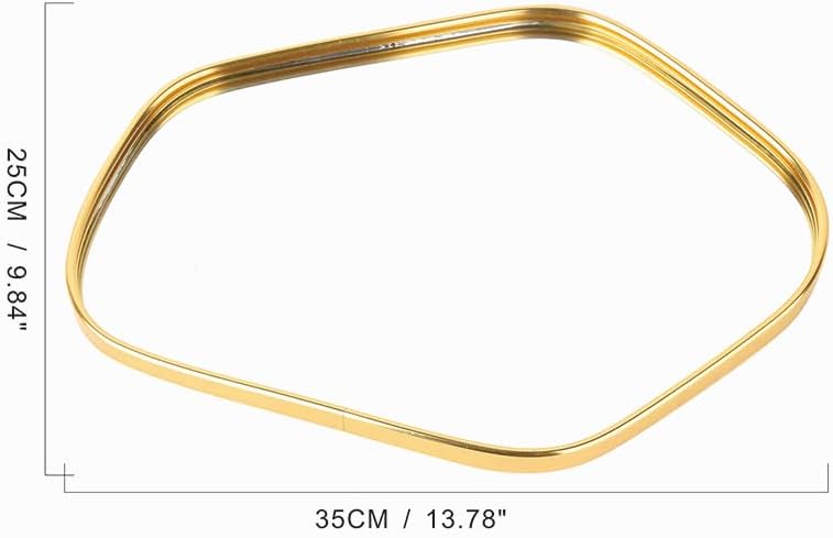 Perfum Trays,Gold Mirror Tray,Vanity Decorative Tray,Non Slip Stone-Shaped Perfume Organizer for Jewelry,Bathroom,Coffee Table (Large) - Image 2