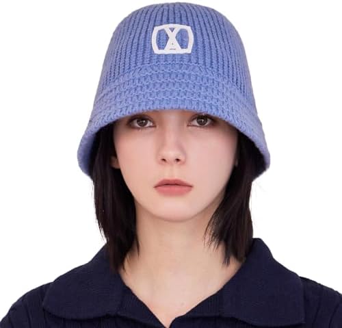 Amazon | VA Square Applique Knit Bucket Hat Sky | 帽子 通販
