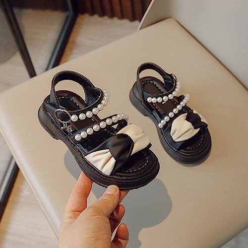 Summer New Soft Lightweight Rubber Sole Fashion Personality Beaded Girls Sandals Little Girl Sandals Size 63