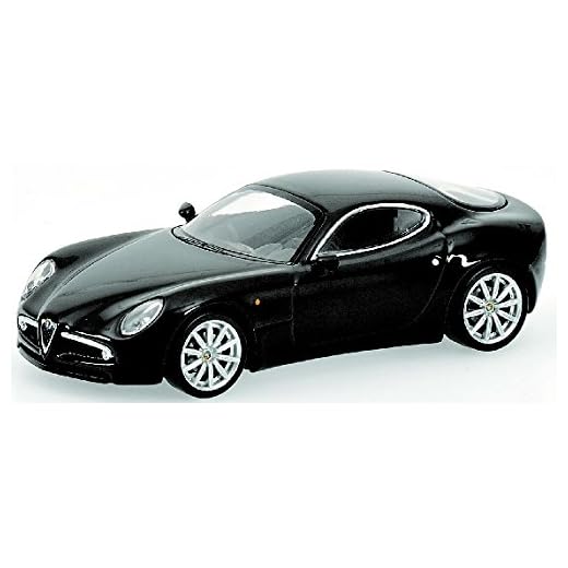 Minichamps 640120522 - Alfa Romeo 8c Competizione Negro - Escala 1/64 - Vehiculo en Miniatura