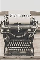 Vintage Typewriter Notebook: 6 x 9 inch 150 lined cream page Journal Notebook 1729319165 Book Cover