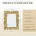 Cuspin 5x7 Picture Frame Vintage Gold Frames, Ornate Leaf Textured Hand-Crafted Resin with Glass Front, Gold Picture Frames for Tabletop Display, Retro Design Home Decor