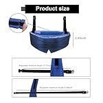 Travel Pillows for Airplanes, Airplane Head Strap with Silk Eye Mask for Sleeping, Long Flights & Car Road Trips 360°Headrest Neck Support, Stops Bobbing, Small & Compact（Blue） - Image 4