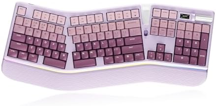 Ergonomic Mechanical Keyboard with Smart Screen & Volume Roller, ...