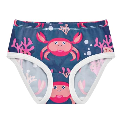 Cute Cartoon Red Crab Navy Little Girl Panties Girls Underwear Toddler Cotton Animals Briefs Undies Kids 2t