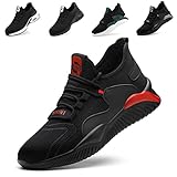 Nasogetch Zapatos de Seguridad Calzado de Protección para Hombre Mujer Zapatos de Trabajo con Puntera de Acero Calzado de Seguridad 797 Negro 36