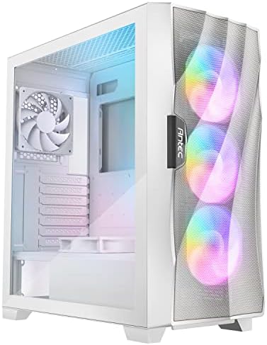 Antec Dark League DF700 Flux White, Mid Tower ATX Gaming Case, Flux Platform, 5 x 120mm Fans Included, ARGB & PWM Fan Controller, Tempered Glass Side Panel, High-Airflow Mesh Front Panel