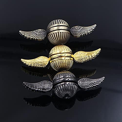 Multibao Snitch Fidget Hand Spinner for Kids & Adults Metal Sensory Toys Gadget Spinning Top Focus Toy Fingertip (Golden) - Image 5