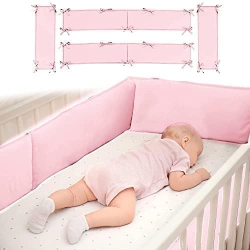 4 Sides Crib Protector Bumpers Cushion Padded Crib Bedding