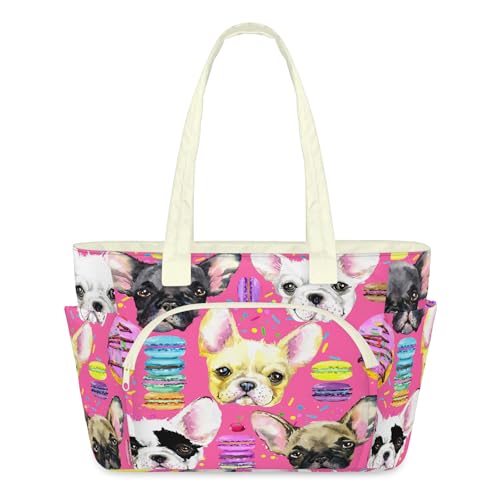 Sac fourre-tout bouledogue français femme | Grand sac à main léger pour le travail
