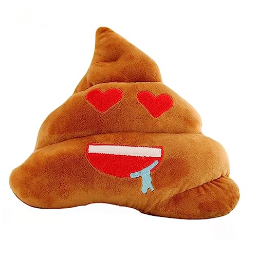 SAFIGLE Emotional Ausdrucksstarkes Kacka-Kissen Rundes Plüsch-wurfkissen Atemwitz 36 X 33 cm Weiches Material