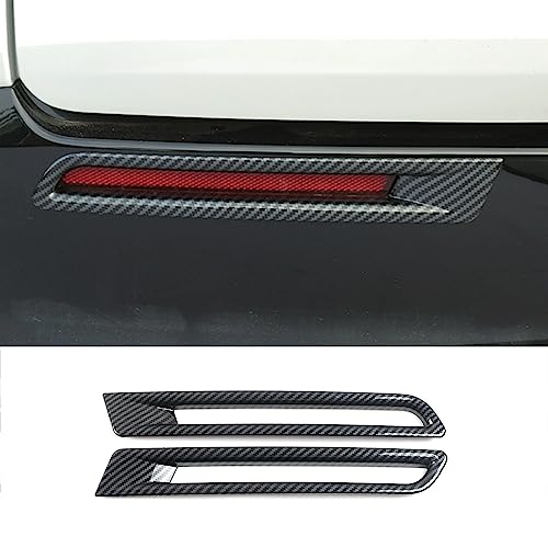 Image of Car Accessories Fit for Toyota Sienna 2021 2022 2023 2024 2025 2026 Exterior Rear Bumper Reflector Fog Lights Cover Trim (Carbon Fiber) ABS 2 PCS