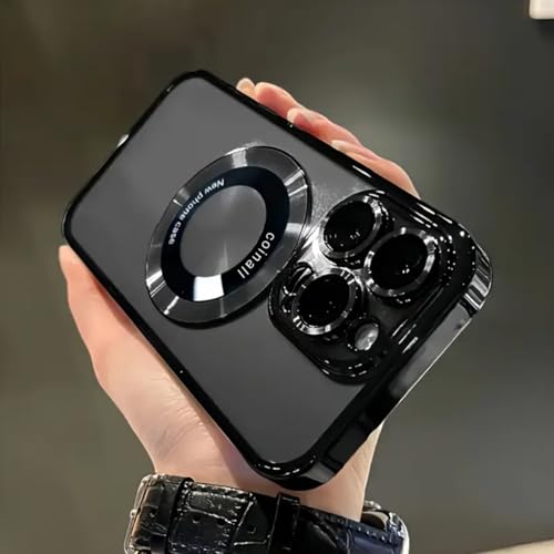 ���������}�O�l�b�g�����C�����X�[�d�d�b�P�[�X�AiPhone 16/15/14/13/12/11 Pro Max Plus�p�A�����Y�v���e�N�^�[�V���b�N�t��(iPhone 15 Pro�p/�u���b�N)