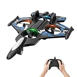 Oamger Flugzeug mit Fernbedienung aus EVA-Schaum, mit 2,4 GHz Steuerung und LED-Lichtern, Flip 360 °, einfach zu steuern, USB-Aufladung, Flugzeug, Spielzeug für Kinder, Erwachsene, Geburtstag