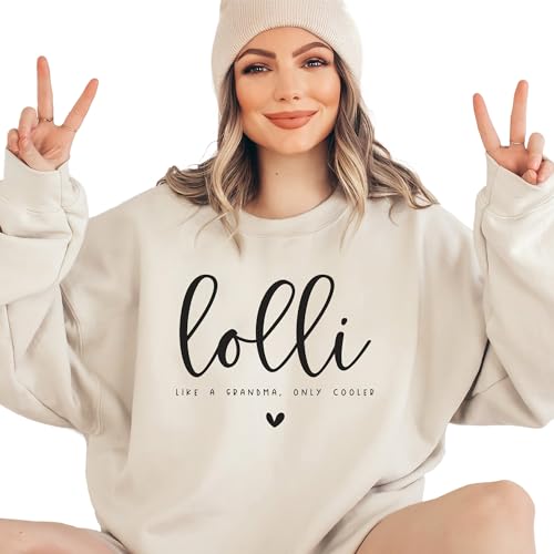 Cool Lolli Sweatshirt, Like A Grandma Only Cooler, Gift For New Lolli To Be, Pregnancy Reveal, Baby Shower Gift, Unisex Crewneck Sweatshirt4