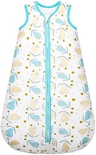 MIKAFEN Baby sleeping bag winter sleeping bag four seasons 100% soft premium Organic cotton sleeping bag newborn sleeping bag (M/6-12 months,monster)