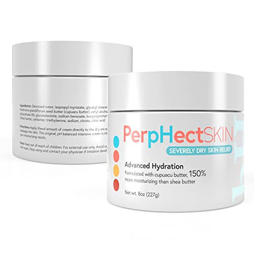 Severely Dry Skin Relief Cream With Cupuacu Butter, Shea Butter, Fragrance-Free, Lightweight, Moisturizer For Body & Face, Paraben-, Sulfate, Petrochemical-Free, Face Moisturizer, Face Cream, 8 Oz #TOP1