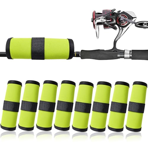8 Pack Fishing Lure Covers6 Lure Wraps for Fishing RodFishing Hook Bait Covers(Lemon Green)