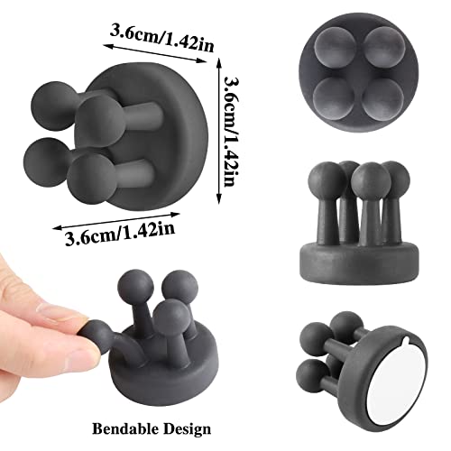 6 Pieces Razor Holder For Shower, Wall Mounted Toothbrush Holder Self Adhesive Multifunctional Utility Hooks For Key Plug Cable Silicone Decoration Hooks For Kitchen Bathroom Office College Essentials #TOP3