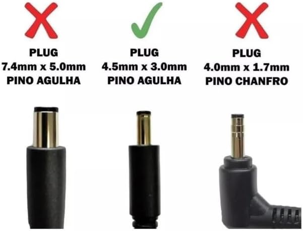 Fonte para Notebook Dell 19.5V 65W, Conector 4.5x3.0mm, Compatível com Dell Inspiron 11/13/14/15, XPS 13, Latitude 13/14, Vostro 14/15 - Capacidade e Desempenho