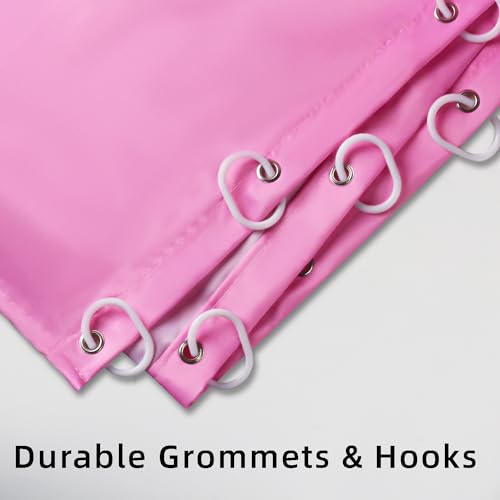 Hongma Pink Get Naked Shower Curtain, 36x72 Inch Polyester Half Size Stall Shower Curtains with Hooks Waterproof Simple Funny Letters Print Decorative Bath Curtain for Bathroom Decor by Hongma - Used condition - Image 4