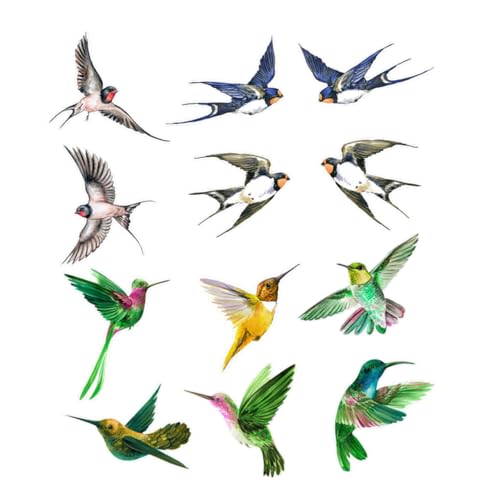 BESPORTBLE Pegatinas Adhesivas Anticolisión Para Ventanas 12 Unidades Pvc Sin Adhesivo 3d Doble Cara Protección Para Aves Decoración Hogar Interiores y Exteriores