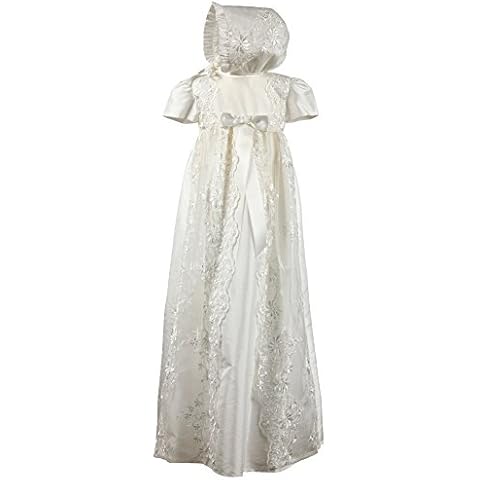 Ivory Traditional Christening Robe and Hat Cover