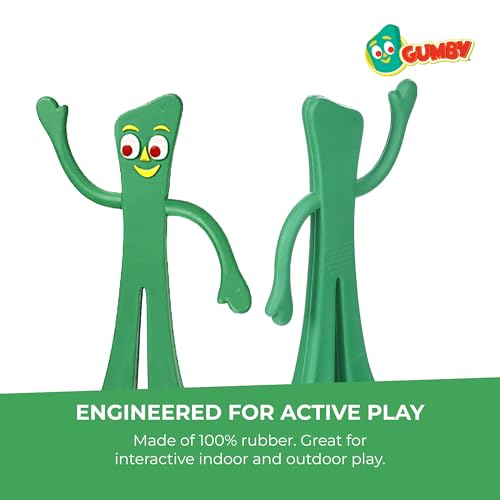 Image of Multipet Gumby Latex Dog Toy - Squeaky Toy for All Dogs - Easy-to-Clean Dog Squeaky Toys - for Cuddling, Chewing & Playing - Cute Pet Toy (9 inch, Green)