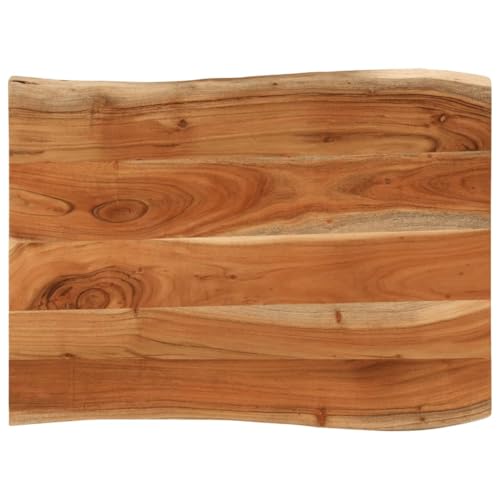 Dessus de table 70x60 en bois d'acacia avec bord vivant pour projets DIY