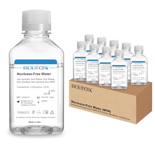 Eau ultra pure stérile flacon 500 ml haute conductivité réduite lot de 10 pièces