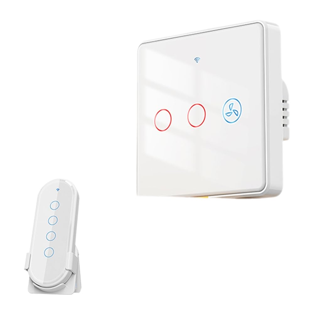 Interrupteur tactile de ventilateur Smart Tuya avec commande RF433 de domotique