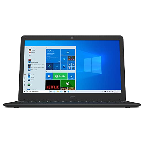 GEO Computers GeoBook 120 Laptop with Microsoft 365-12.5 inch HD Windows 10 S Intel Celeron 4 GB RAM 64 GB eMMC - 1 Year Microsoft 365 Subscription Included, Black
