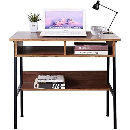 Perline パソコンデスク 勉強机 引き出し付き 机 pcデスク シンプル 幅80*奥行50cm 実用的な下棚付き 事務机 結構丈夫だと (ダークブラウン) on Sale