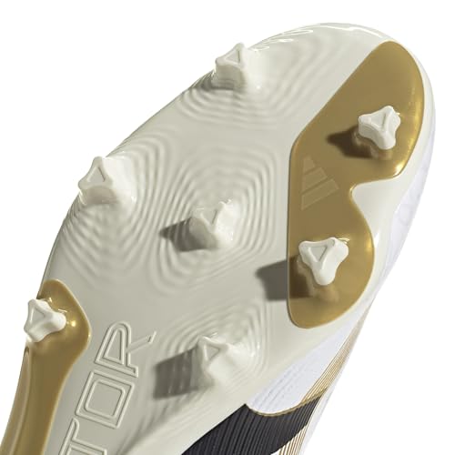 Image of Adidas Unisex League Firm Ground /Multi Ground, White /Black /Gold Metallic, 12